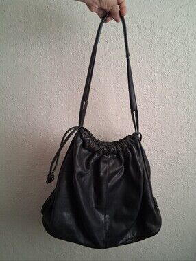 Vintage Brio Large Drawstring Boho Shoulder  Bag